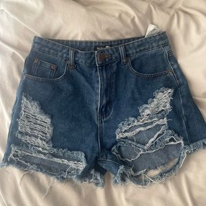 Boohoo jean shorts